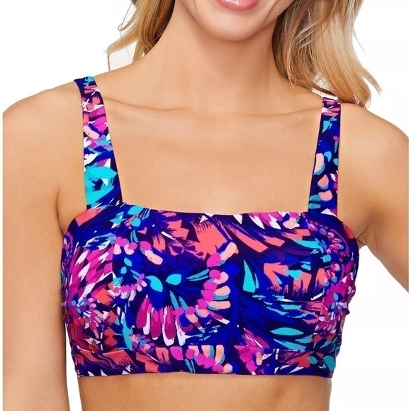 Island Escape Women's Costa Rica Underwire Bikini Top, Beach Bliss Multi New 6 - Picture 2 of 10